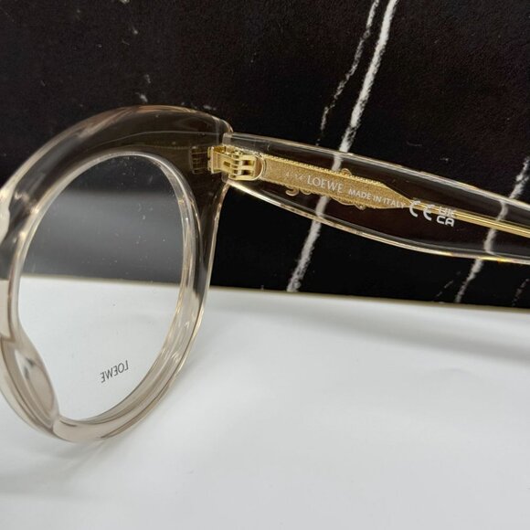 NEW LOEWE LW50074I 057 EYEGLASSES WOMEN BROWN ROUND EYEWEAR main image 4